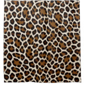 Trendy Luxus Weißer Leopard Duschvorhang (Vorderseite)