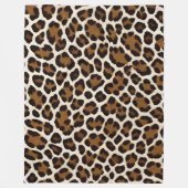 Trendy Luxus Weißer Leopard Fleecedecke (Vorderseite)