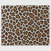 Trendy Luxus Weißer Leopard Geschenkpapier (Flach)
