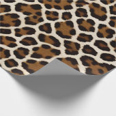 Trendy Luxus Weißer Leopard Geschenkpapier (Ecke)