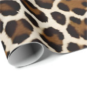 Trendy Luxus Weißer Leopard Geschenkpapier (Rolleneckpunkt)