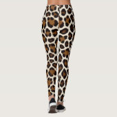 Trendy Luxus Weißer Leopard Leggings (Rückseite)