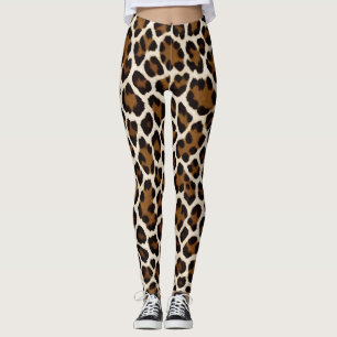Trendy Luxus Weißer Leopard Leggings