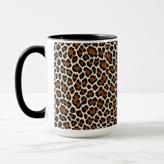 Trendy Luxus Weißer Leopard Tasse (Links)