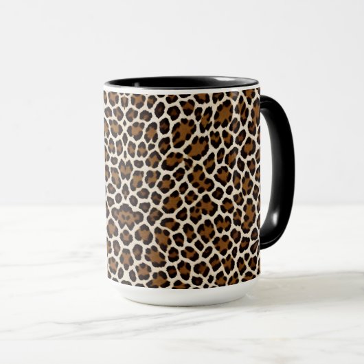 Trendy Luxus Weißer Leopard Tasse (VorderseiteRechts)