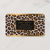 Trendy Luxus Weißer Leopard Visitenkarte (Vorderseite)