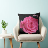 Trendy mädchenhafte rosa Rosa niedlicher Name Amy Kissen (Stuhl )