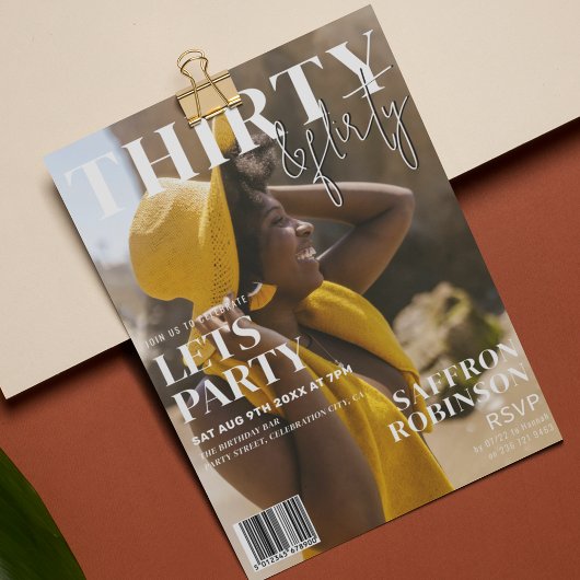 Trendy Magazine Cover | 30. Geburtstag Party Einladung