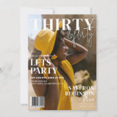 Trendy Magazine Cover | 30. Geburtstag Party Einladung (Vorderseite)