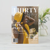 Trendy Magazine Cover | 30. Geburtstag Party Einladung (Stehend Vorderseite)