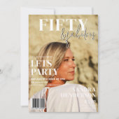 Trendy Magazine Cover | 50. Geburtstagsparty Einladung (Vorderseite)