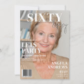 Trendy Magazine Cover | 60. Geburtstagsparty Einladung (Vorderseite)