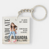 Trendy Magazine Cover Abschluss Schlüsselanhänger (Rückseite)