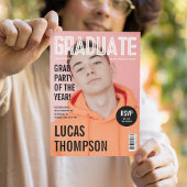 Trendy Magazine Cover Foto Graduation Party Einladung
