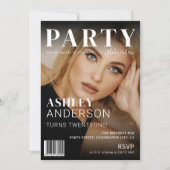 Trendy Magazine Cover | Geburtstagspartei Einladung (Vorderseite)