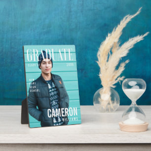 Trendy Magazine Cover Inspiriert Abschluss Foto Fotoplatte