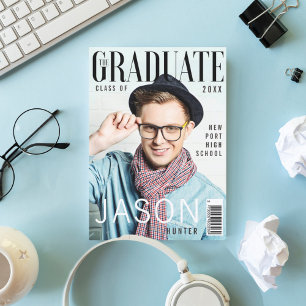 Trendy Magazine Cover Inspirierte Grad Einladung