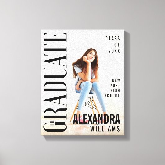 Trendy Magazine Cover Inspirierter Abschluss Leinwanddruck (Vorderseite)