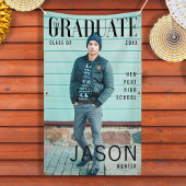 Trendy Magazine Cover Inspirierter Junge Abschluss Banner