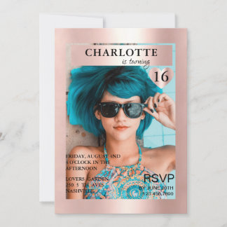 Trendy Magazine Cover-Photo Inspirierte Einladung