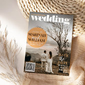 Trendy Magazine Cover Save the Date Foto Einladung
