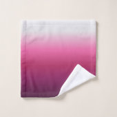 trendy magenta maroon lila burgundy ombre badhandtuch set (Waschlappen)