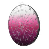 trendy magenta maroon marsala burgundy ombre dartscheibe (Vorderseite rechts)