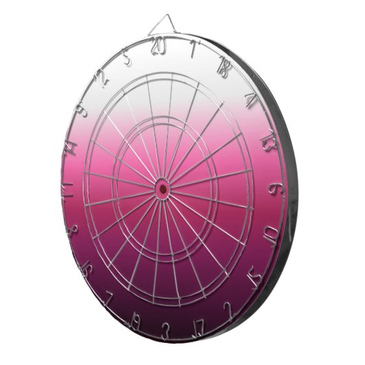 trendy magenta maroon marsala burgundy ombre dartscheibe (Vorderseite rechts)