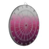 trendy magenta maroon marsala burgundy ombre dartscheibe (Vorderseite Links)