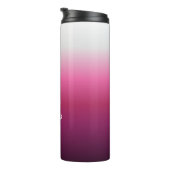 trendy magenta maroon marsala burgundy ombre thermosbecher (Nach rechts gedreht)