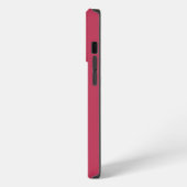 Trendy Magenta Monogram Name iPhone Hülle (Linke Seite)