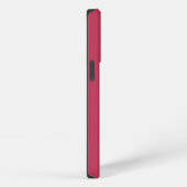 Trendy Magenta Monogram Name iPhone Hülle (Rechte Seite)