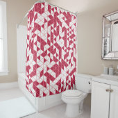 Trendy Magenta rosa geometrisches Muster Duschvorhang (Beispiel)