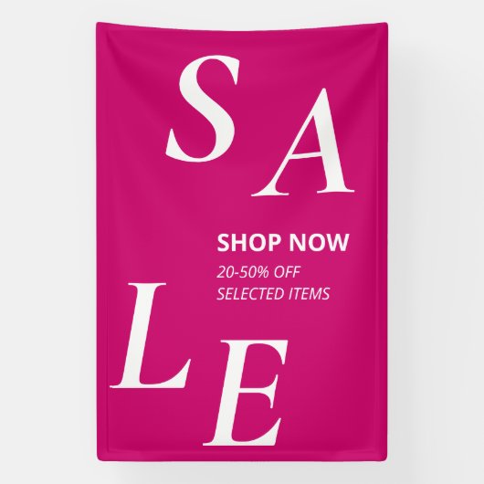 Trendy Magenta SALE Simple Store Business Ads Banner (Vertikal)