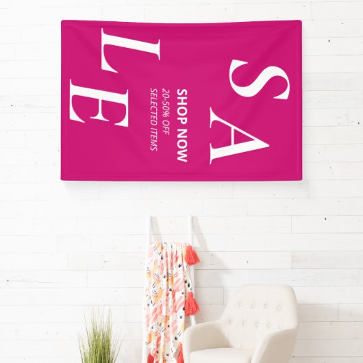 Trendy Magenta SALE Simple Store Business Ads Banner (InSitu)