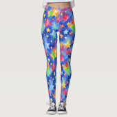 Trendy Magic Colorful Rainbow Stars Muster Leggings (Vorderseite)