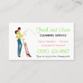 Trendy Maid House Reinigungsservice Business Card Visitenkarte (Vorderseite)