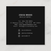 Trendy Make-up Artist Auge Schatten natürliche Pal Quadratische Visitenkarte (Rückseite)