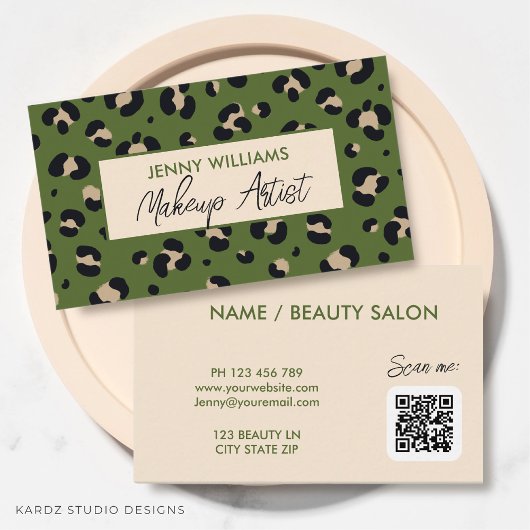 Trendy Make up Artist Business Card Visitenkarte