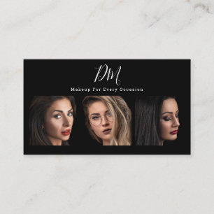 Trendy Make-upkünstler der modernen schwarzen Visitenkarte
