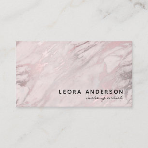 Trendy Make-upkünstler-Rosen-Goldmarmor Visitenkarte
