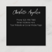 Trendy Makeup Artist Fashion Business Cards Quadratische Visitenkarte (Rückseite)