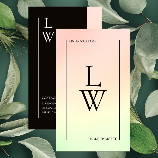 Trendy Makeup Artist Light Farbenspiel Visitenkarte