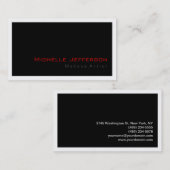 Trendy Makeup Artist Schwarz-weiß Red Business Car Visitenkarte (Vorne/Hinten)