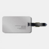 Trendy Makeup Artist Silver Gray Orange Monogram Gepäckanhänger (Rückseite horizontal)