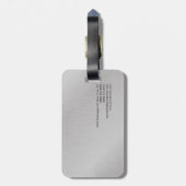 Trendy Makeup Artist Silver Gray Orange Monogram Gepäckanhänger (Rückseite vertikal)