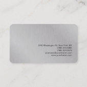 Trendy Makeup Artist Silver Gray Orange Monogram Visitenkarte (Rückseite)