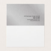 Trendy Makeup Artist Silver Gray Orange Monogram Visitenkarten (Innenseite Aufgefaltet)