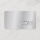 Trendy Makeup Artist Silver Gray Red Monogram Visitenkarte (Rückseite)