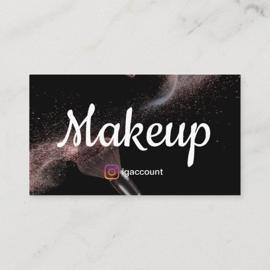 Trendy Makeup Artist Visitenkarte (Rückseite)